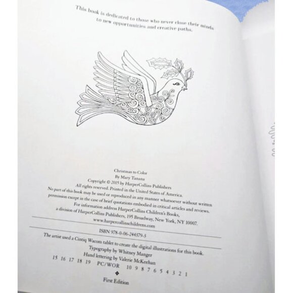 Christmas to Color Adult Coloring Book by Mary Tanana Giftable for the Holidays - Picture 12 of 12